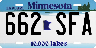 MN license plate 662SFA
