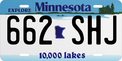MN license plate 662SHJ
