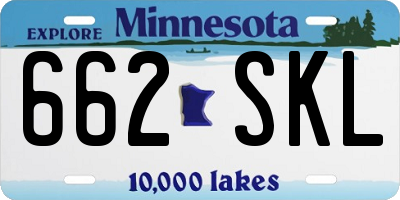 MN license plate 662SKL