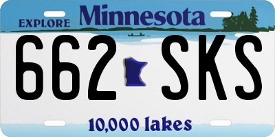 MN license plate 662SKS