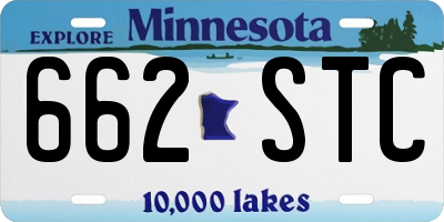 MN license plate 662STC