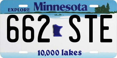 MN license plate 662STE