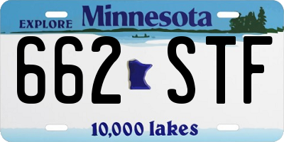 MN license plate 662STF