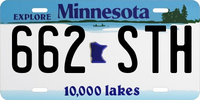 MN license plate 662STH