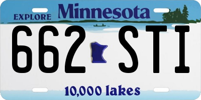MN license plate 662STI