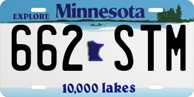 MN license plate 662STM