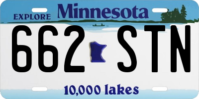 MN license plate 662STN