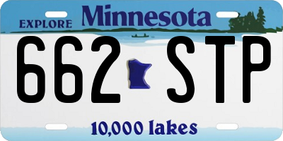 MN license plate 662STP
