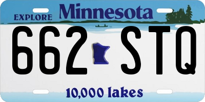 MN license plate 662STQ