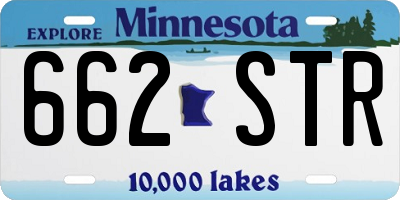 MN license plate 662STR