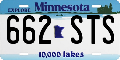 MN license plate 662STS