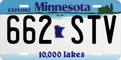 MN license plate 662STV