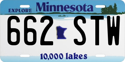MN license plate 662STW