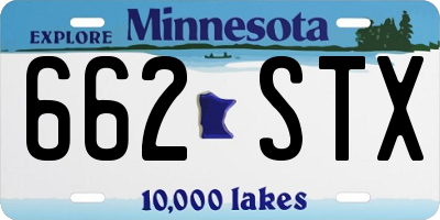 MN license plate 662STX