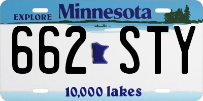 MN license plate 662STY
