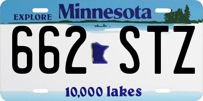 MN license plate 662STZ