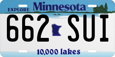 MN license plate 662SUI