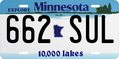 MN license plate 662SUL