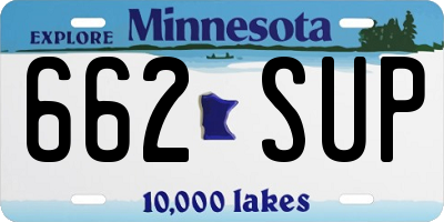MN license plate 662SUP