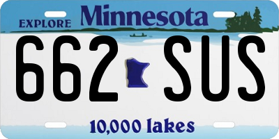 MN license plate 662SUS