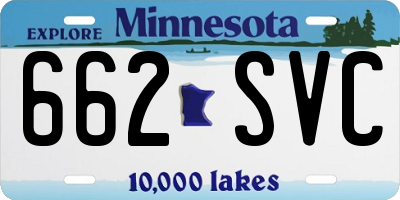 MN license plate 662SVC