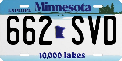 MN license plate 662SVD