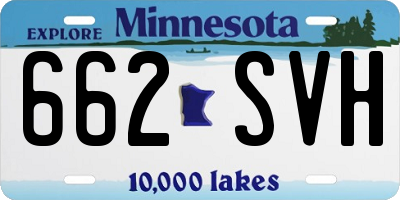 MN license plate 662SVH