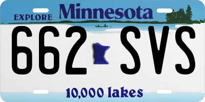 MN license plate 662SVS