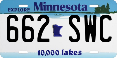 MN license plate 662SWC