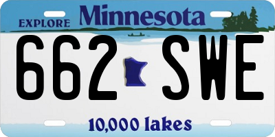 MN license plate 662SWE