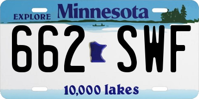 MN license plate 662SWF