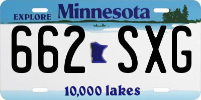 MN license plate 662SXG
