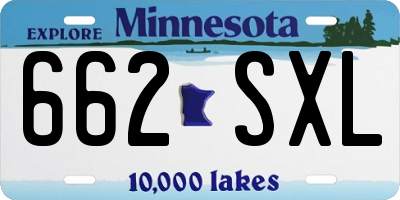 MN license plate 662SXL