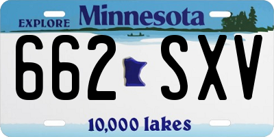 MN license plate 662SXV