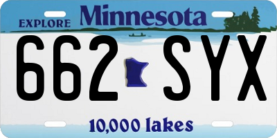 MN license plate 662SYX