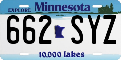 MN license plate 662SYZ