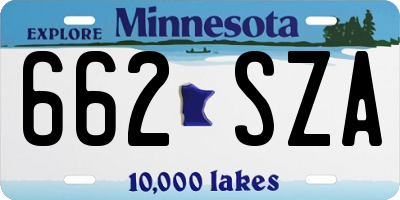 MN license plate 662SZA