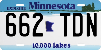MN license plate 662TDN