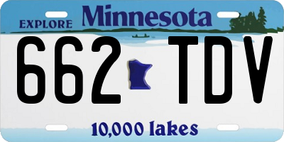 MN license plate 662TDV