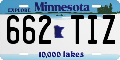 MN license plate 662TIZ