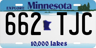 MN license plate 662TJC