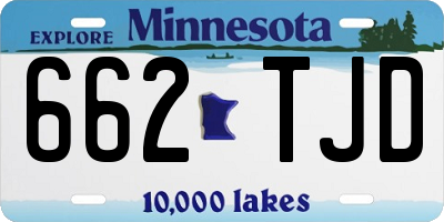 MN license plate 662TJD