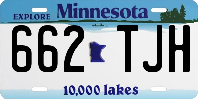 MN license plate 662TJH