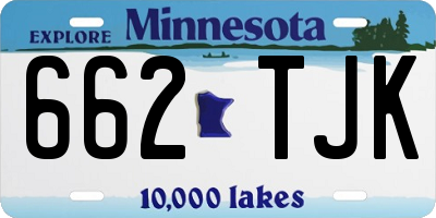 MN license plate 662TJK