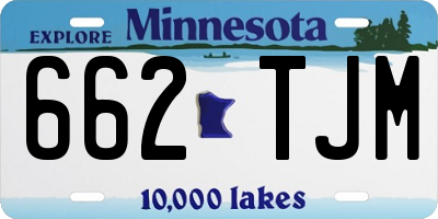 MN license plate 662TJM