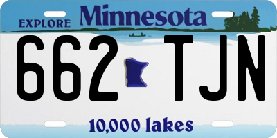 MN license plate 662TJN