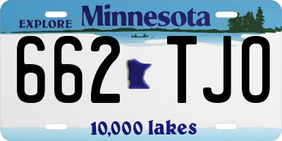MN license plate 662TJO