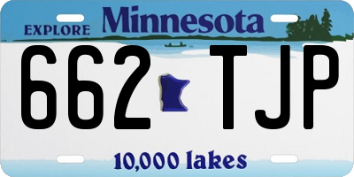 MN license plate 662TJP