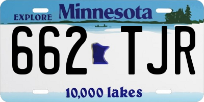 MN license plate 662TJR
