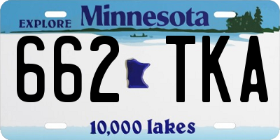MN license plate 662TKA